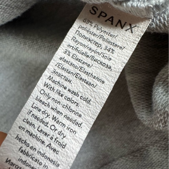 Spanx pullover gray sweatshirt Perfect Length Top Dolman 3/4 Sleeve 3X - Picture 5 of 9